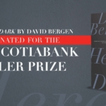 2020 Giller Prize nomination announcement featuring Here the Dark's book cover